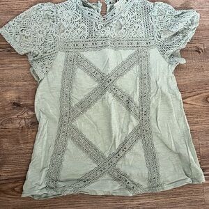 ❄️Donating Soon❄️ Ella Lace Sage Blouse